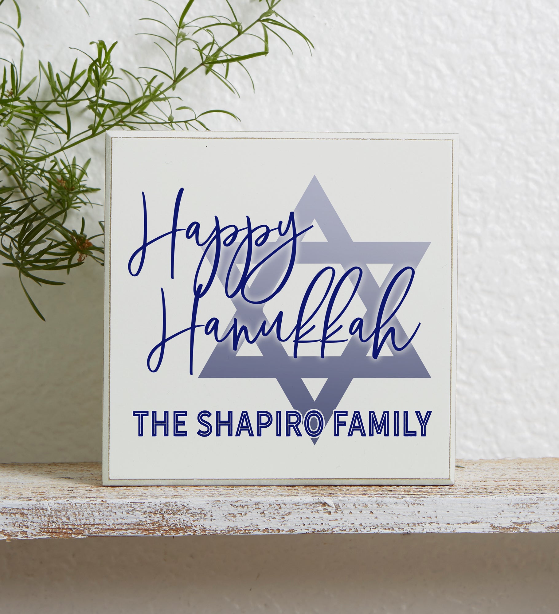 Happy Hanukkah Personalized Shelf Block